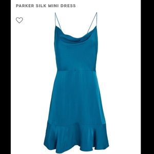 Intermix Parker Teal Silk Dress sz 8